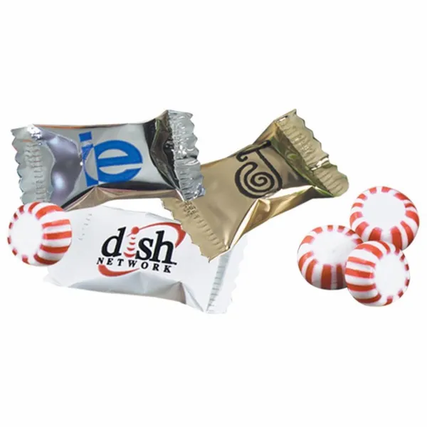 Individually Wrapped Spearmint Flavored Starlight Mints - Custom Cups Now