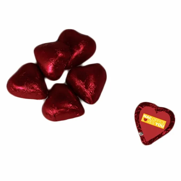 Individually Wrapped Chocolate Hearts - Custom Cups Now