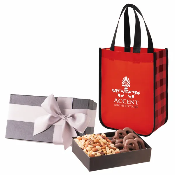 Executive Gift Set With Northwoods Laminated Non-Woven Tote Bag - Custom Cups Now