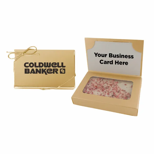 Business Card Box with Peppermint Bark - Custom Cups Now