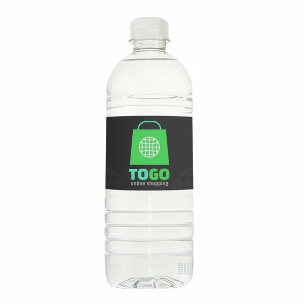 16.9 oz Plastic Ribbed Bottle - Custom Cups Now
