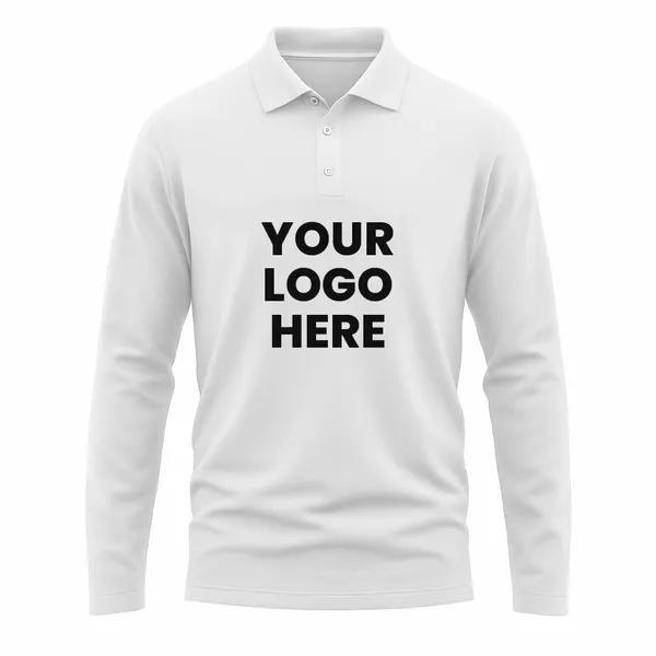 Full Color Sublimated Long Sleeve Polo - Custom Cups Now