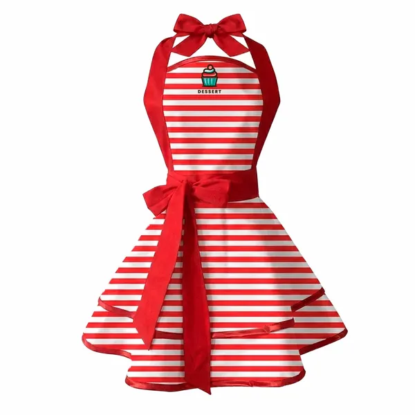 Classic Stripe Double Layer Cotton Aprons - Custom Cups Now