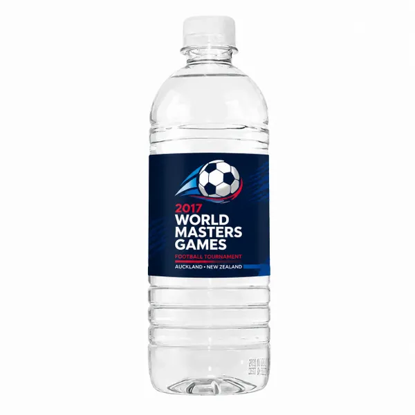 16.9 oz Plastic Ribbed Bottle - Custom Cups Now