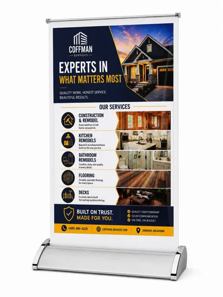Table Roll Up Banner Stand - Custom Cups Now