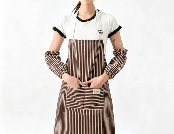 Striped Cotton and Linen Apron - Custom Cups Now