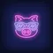 Cute Cartoon Pink Pig Sunglasses Neon Sign - Custom Cups Now