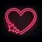 Red Love Heart Star Neon Sign - Custom Cups Now
