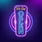 We are Open Vertical Neon Sign - Custom Cups Now