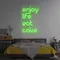 Enjoy Life Eat Cake Neon Sign - Custom Cups Now