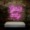 Chic Pink Girls Only Neon Sign - Custom Cups Now