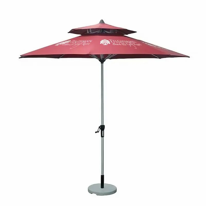 Wood Market Umbrella - 9 ft - Custom Cups Now