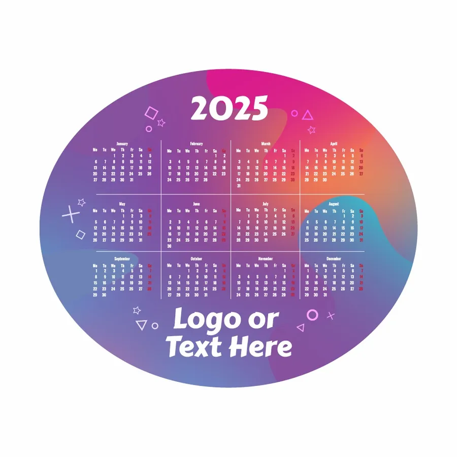 Colorful Gradient Calendar Mouse Pad - Custom Cups Now