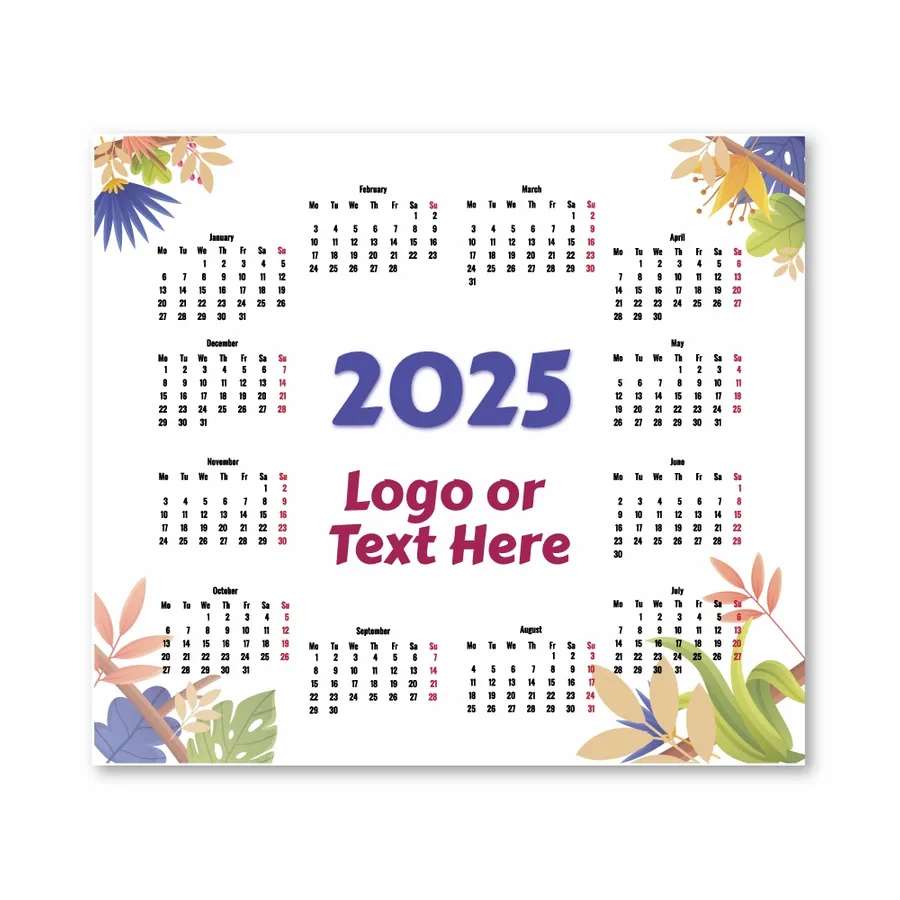 Floral Mouse Pad with Calendar - Custom Cups Now