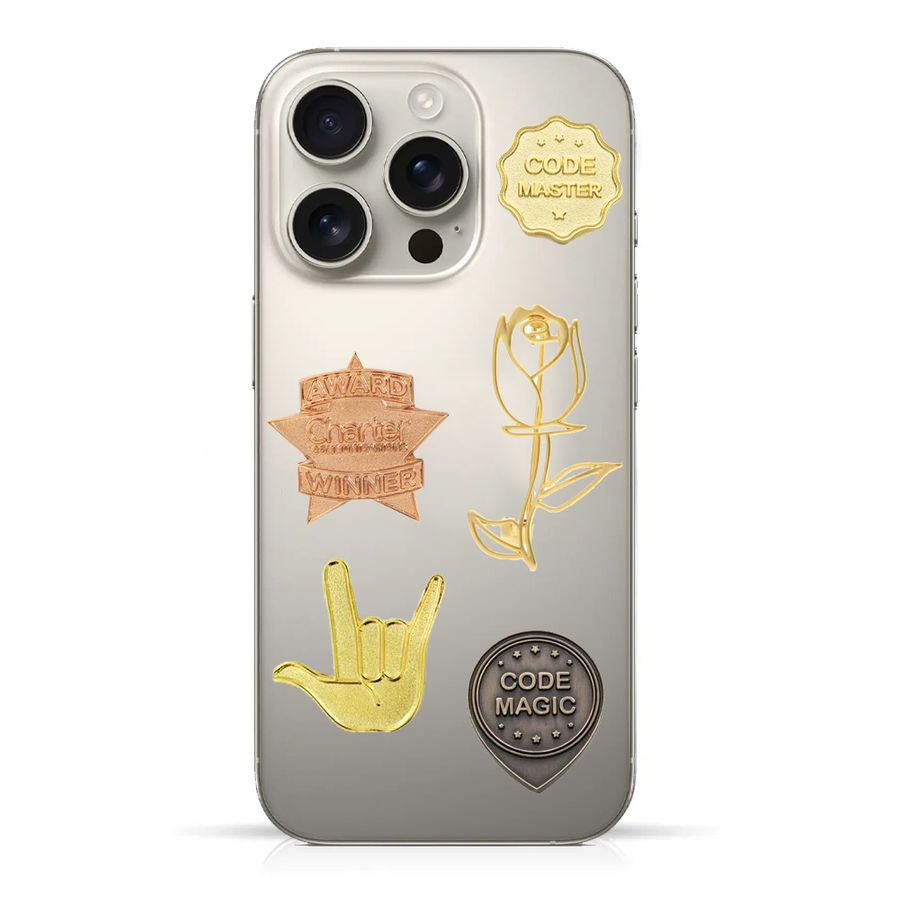 Phone Metal Badge Stickers - Custom Cups Now