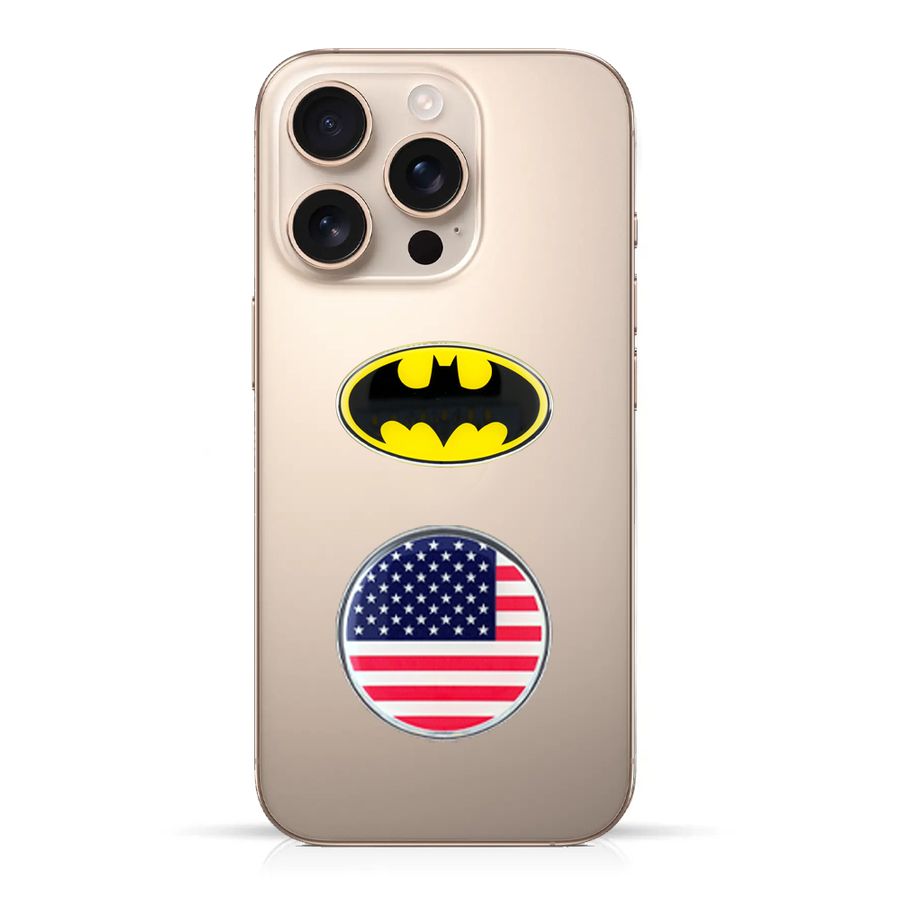 Phone Metal Badge Stickers - Custom Cups Now