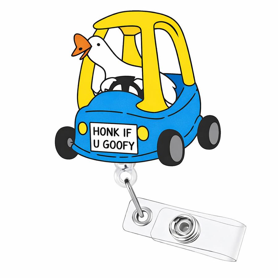 Custom Shape Acrylic Badge Reel - Custom Cups Now