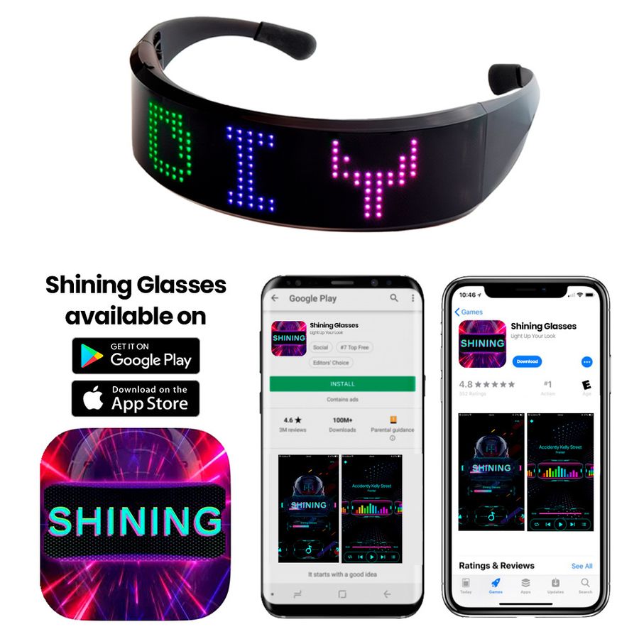 LED Light Up Glasses with Bluetooth - Custom Cups Now