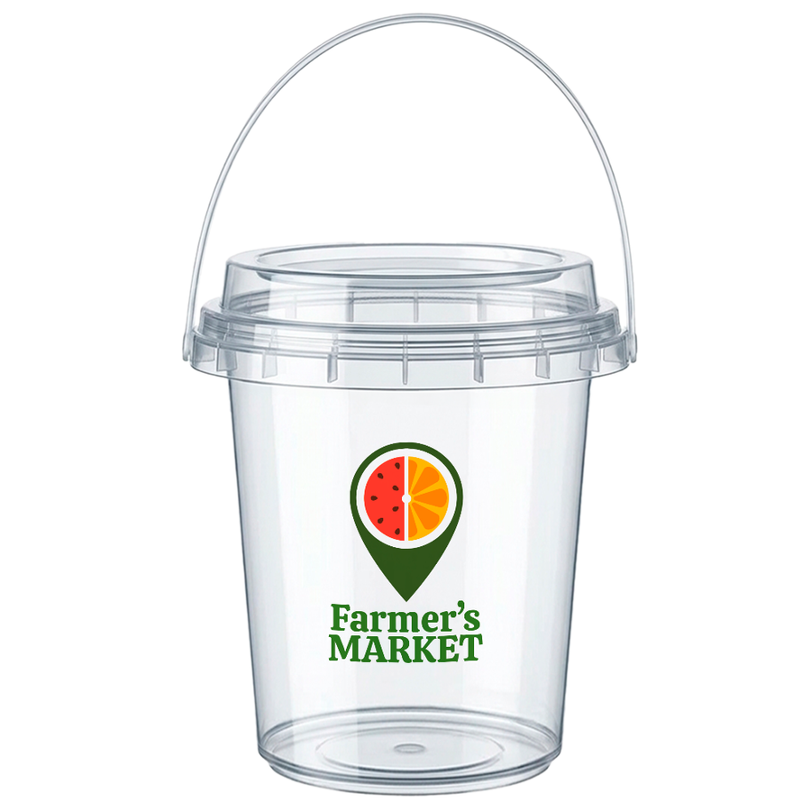 Premium Transparent Drink Buckets - Custom Cups Now