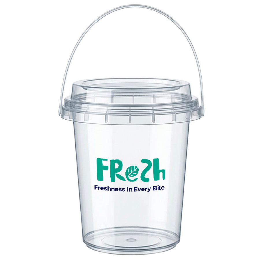 Premium Transparent Drink Buckets - Custom Cups Now