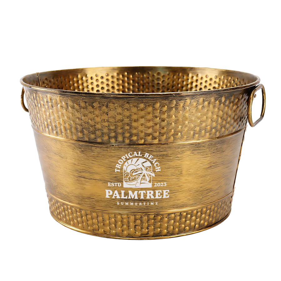 Galvanized Beverage & Ice Buckets - Custom Cups Now