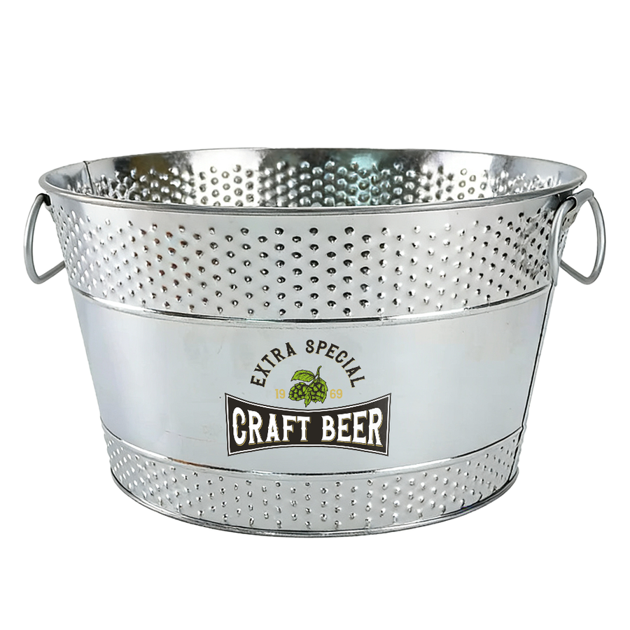 Galvanized Beverage & Ice Buckets - Custom Cups Now