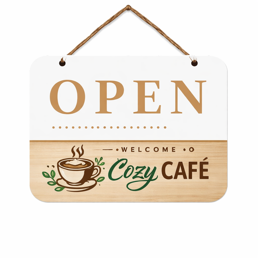 Plastic Hanging Door Signs - Custom Cups Now