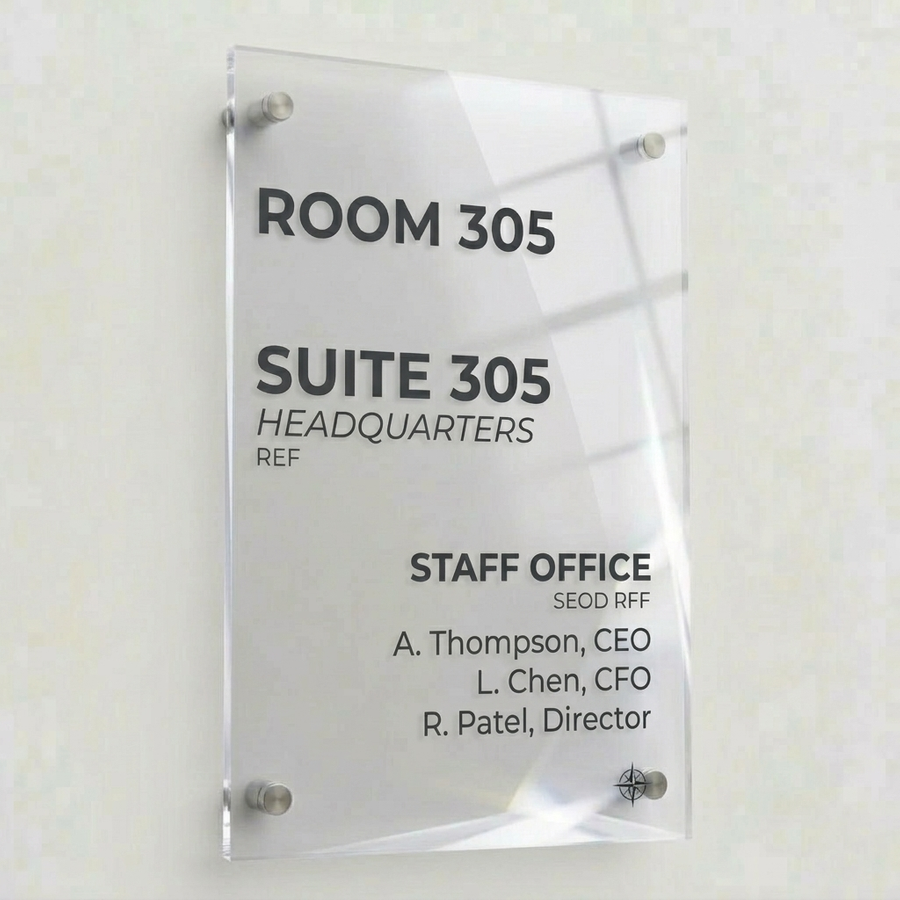 Colorful Acrylic Door Signs - Custom Cups Now