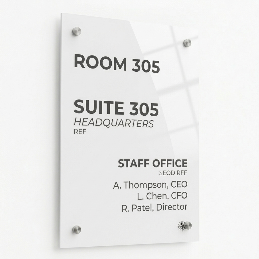 Colorful Acrylic Door Signs - Custom Cups Now