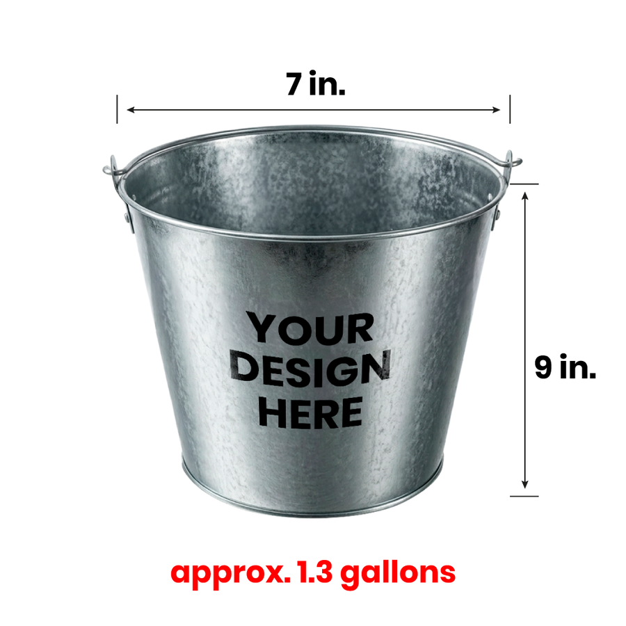 Tinplate Beer Buckets & Opener Combo - Custom Cups Now