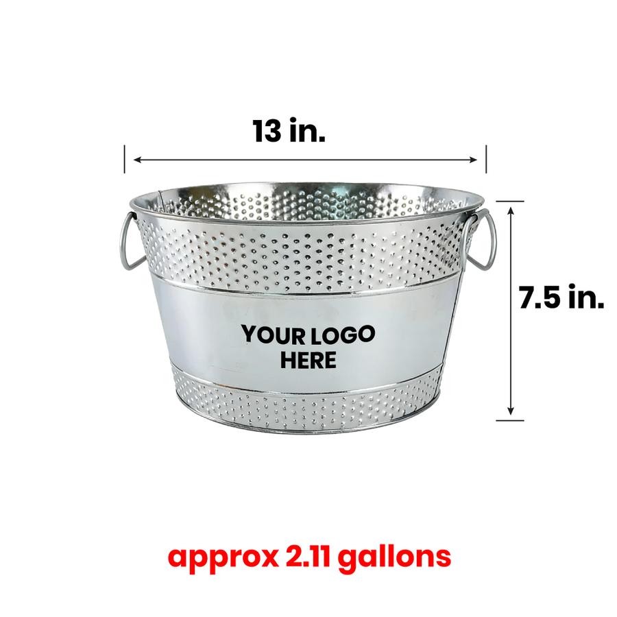 Galvanized Beverage & Ice Buckets - Custom Cups Now