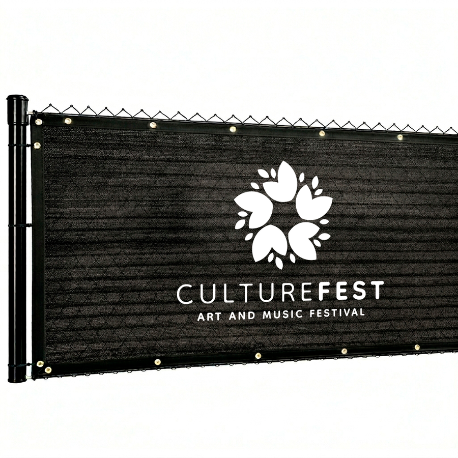 Custom 90% Blockage Fence Screen - Custom Cups Now
