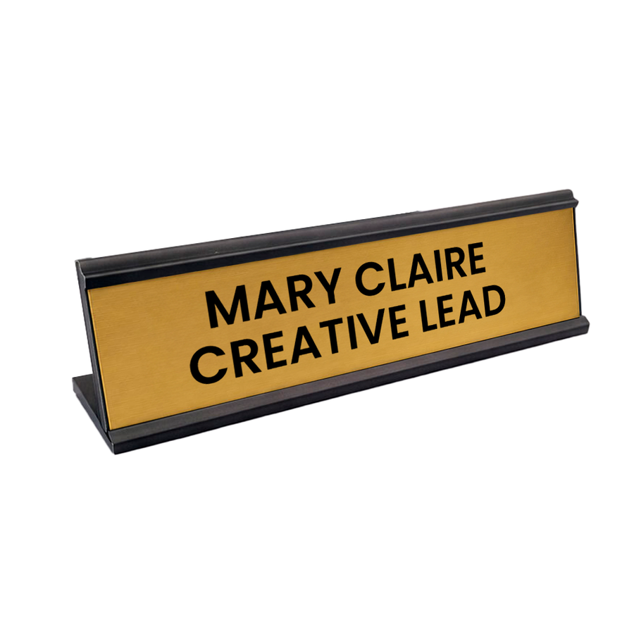 Metal Desktop Name Badges - Custom Cups Now