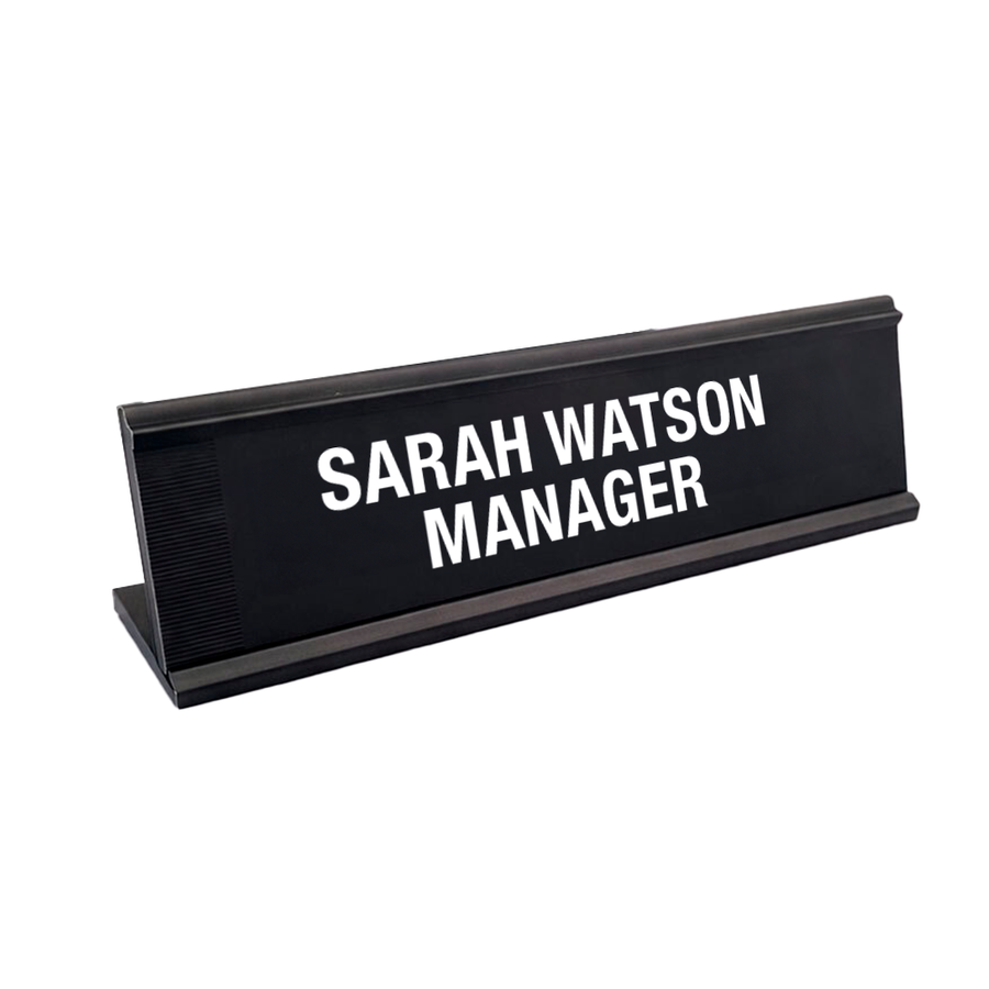 Metal Desktop Name Badges - Custom Cups Now