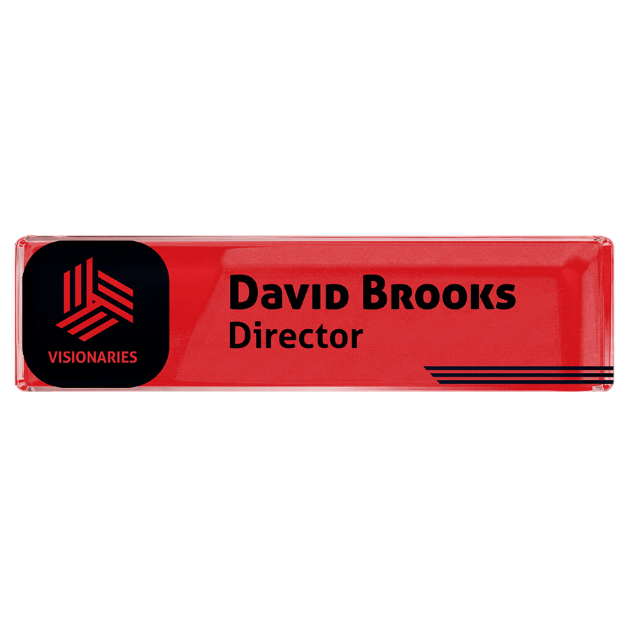 Acrylic Desktop Name Badges - Custom Cups Now