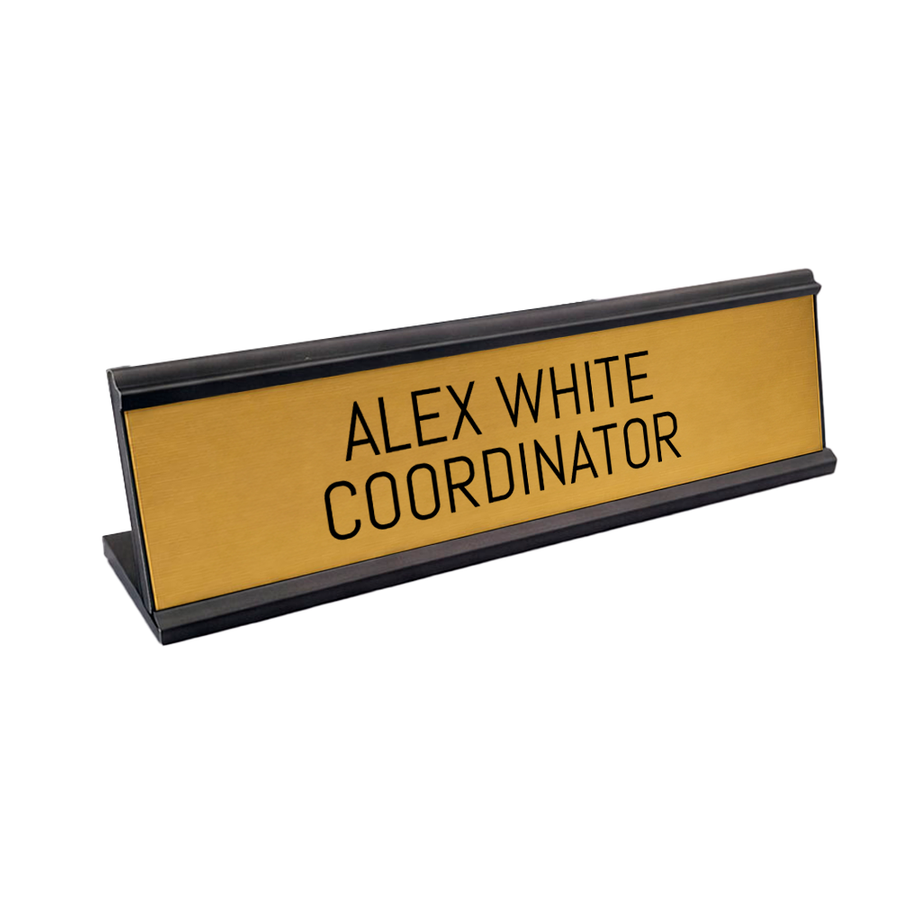 Metal Desktop Name Badges - Custom Cups Now
