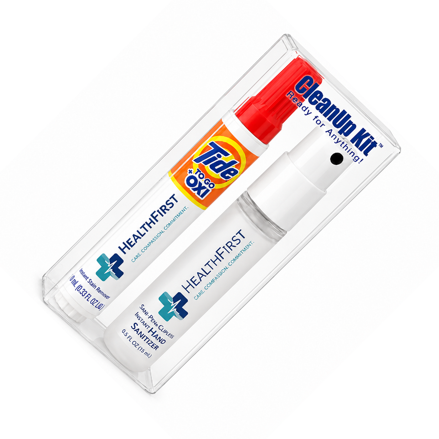 CleanUp Kit - Tide® to Go + Oxi and Sani-Pen® Clipless™ Travel Kits - Custom Cups Now
