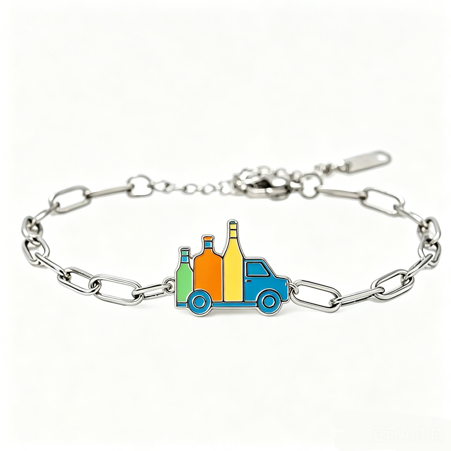 Hard Enamel Charm Bracelets - Custom Cups Now