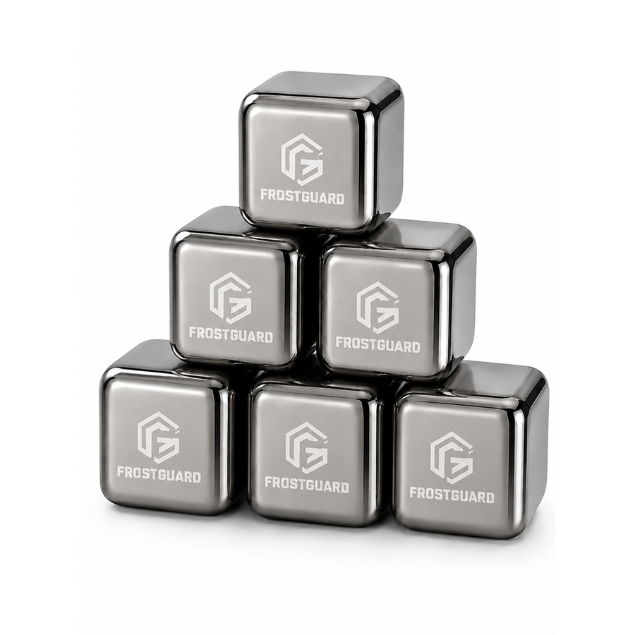 Silver Stainless Steel Ice Cubes - Custom Cups Now