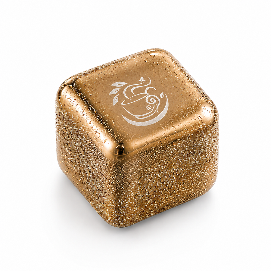 Gold Stainless Steel Ice Cubes - Custom Cups Now