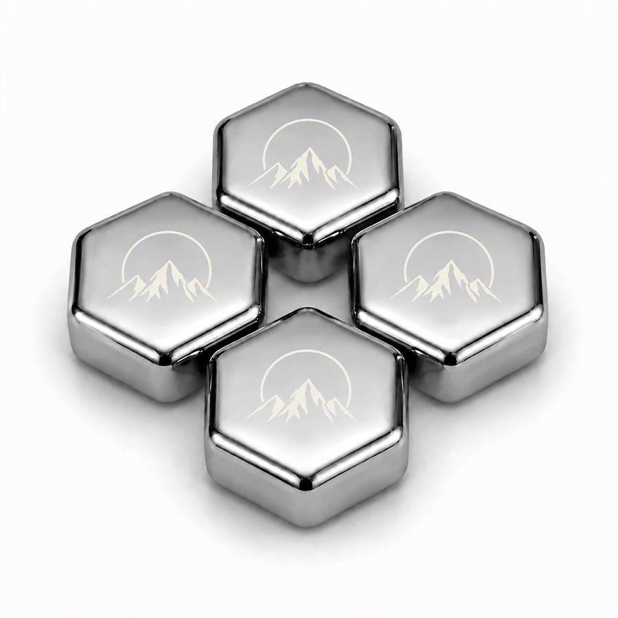 Hexagon Stainless Steel Ice Cubes - Custom Cups Now