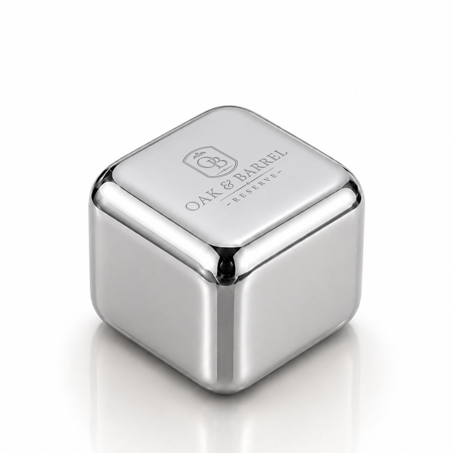 Silver Stainless Steel Ice Cubes - Custom Cups Now