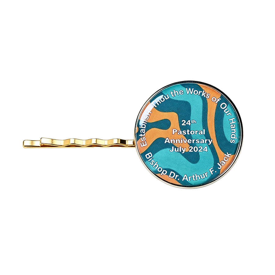 Epoxy Dome Metal Hair Clips - Custom Cups Now