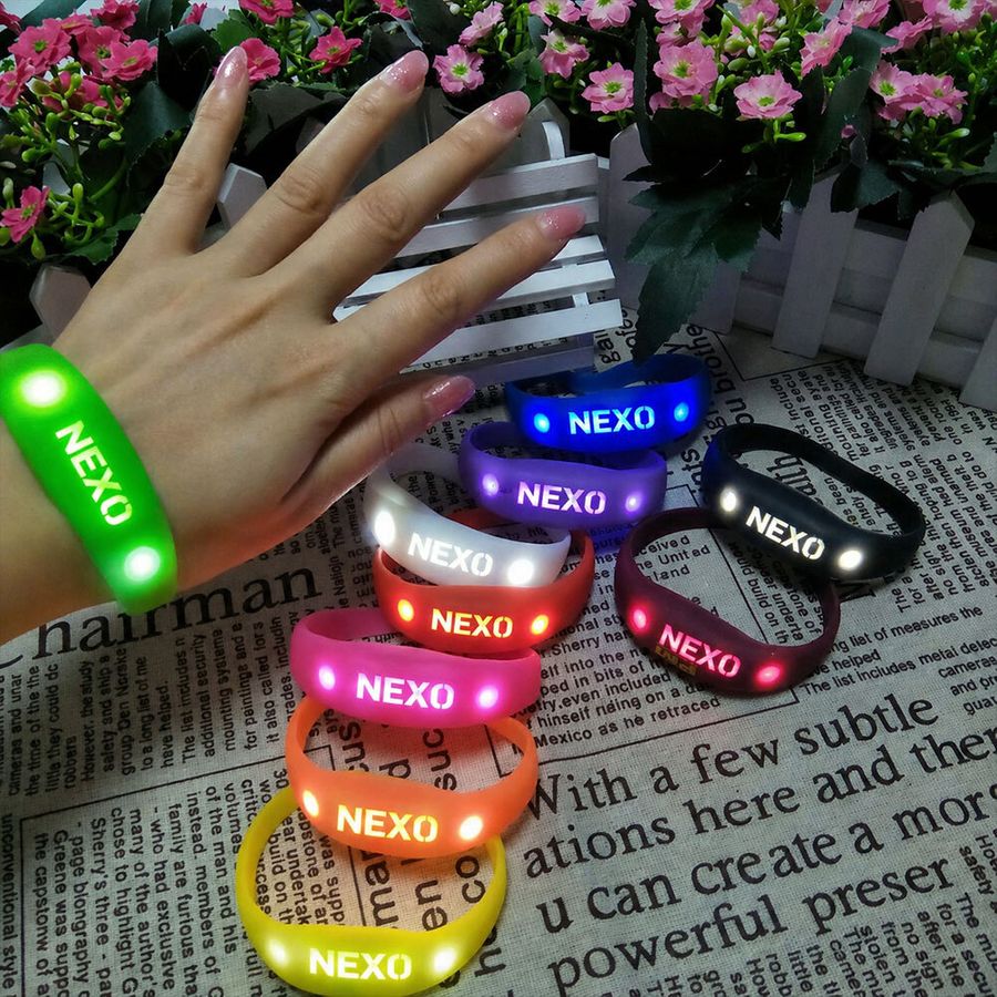 Light Up Silicone Wristbands - Custom Cups Now