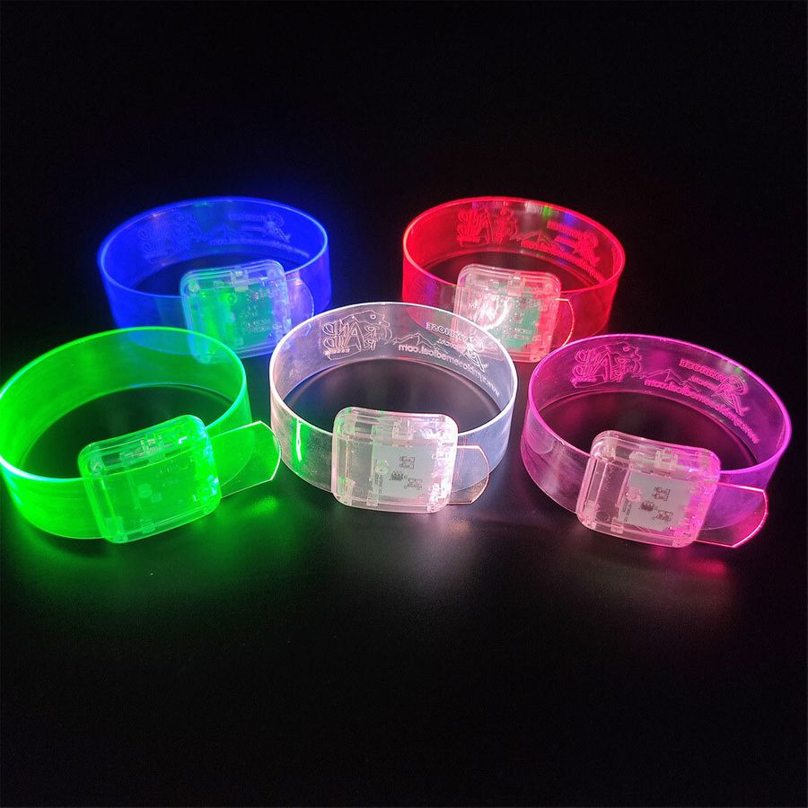 Light Up Plastic Wristbands - Custom Cups Now