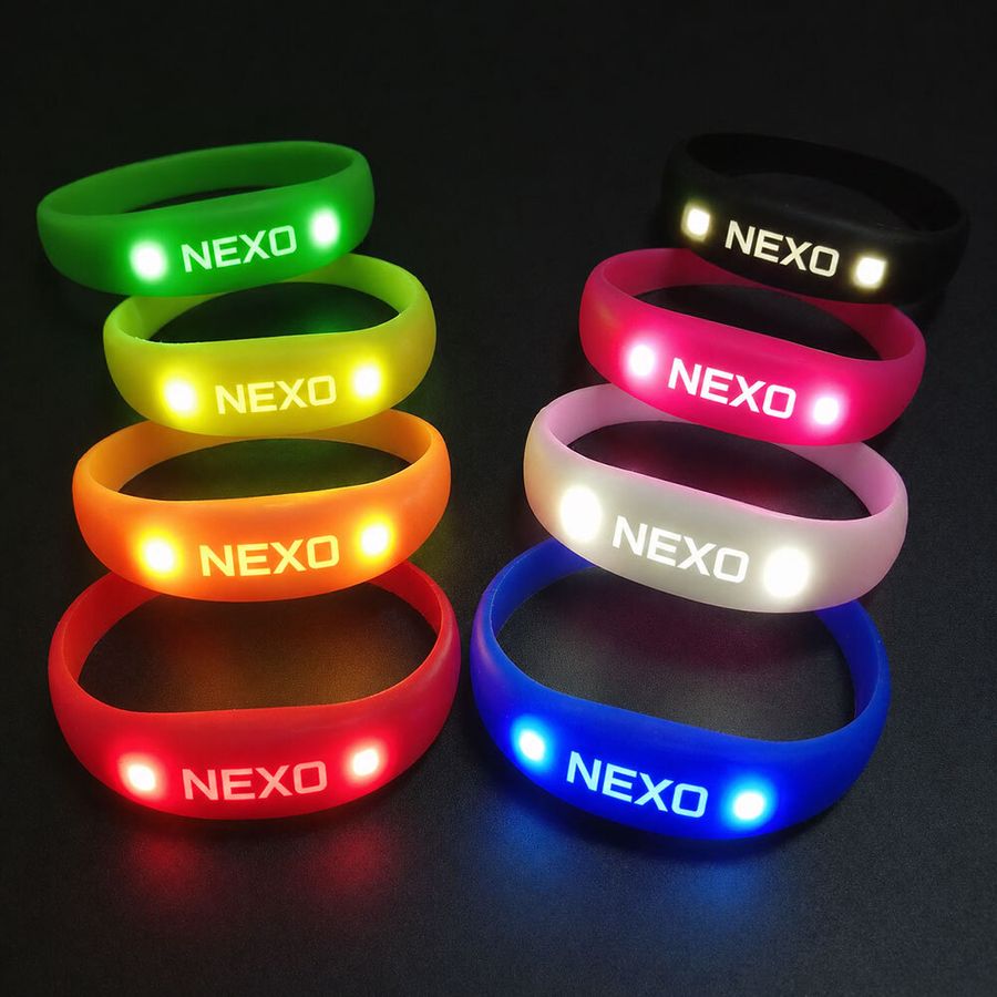 Light Up Silicone Wristbands - Custom Cups Now