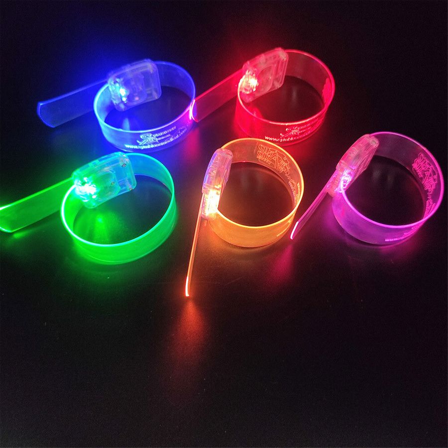 Light Up Plastic Wristbands - Custom Cups Now