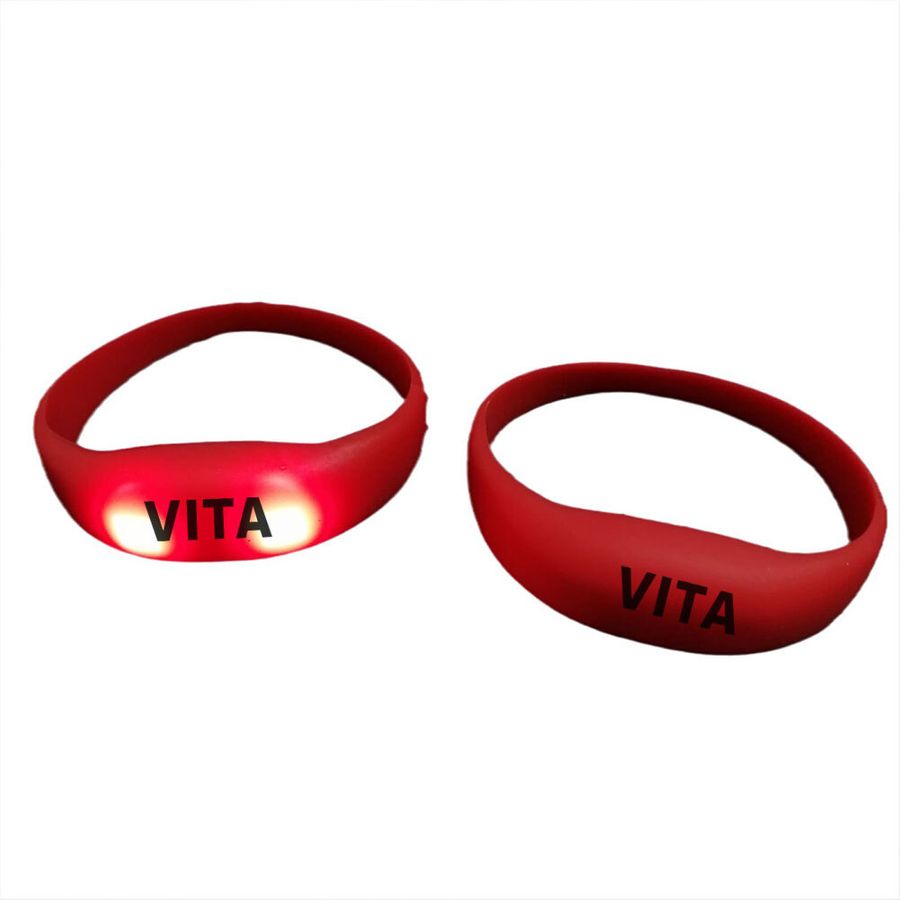 Light Up Silicone Wristbands - Custom Cups Now