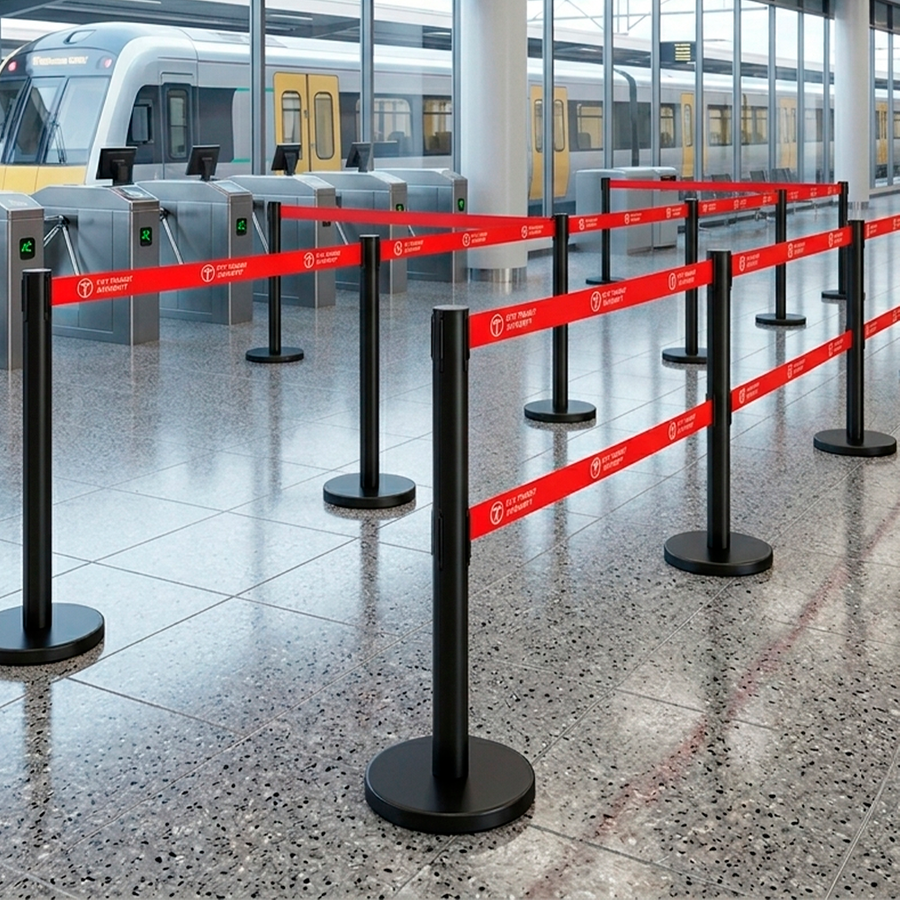 Dual Belts Stanchions - Custom Cups Now