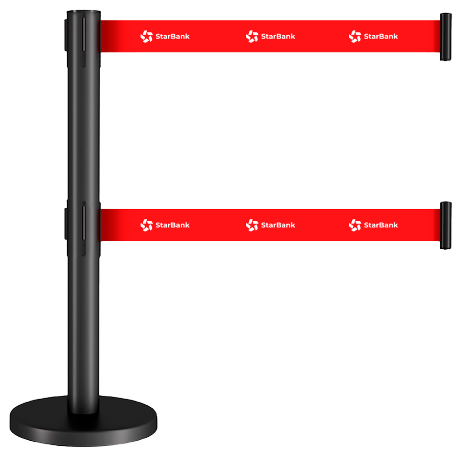 Dual Belts Stanchions - Custom Cups Now